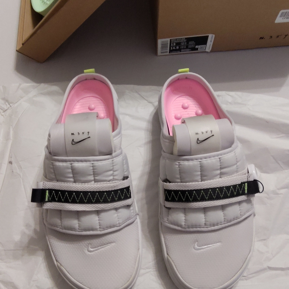NIKE OFFLINE N.354 MEN’S SLIDE SHOES VAST GREY WHITE SIZE 13 NEW IN BOX - Picture 5 of 16